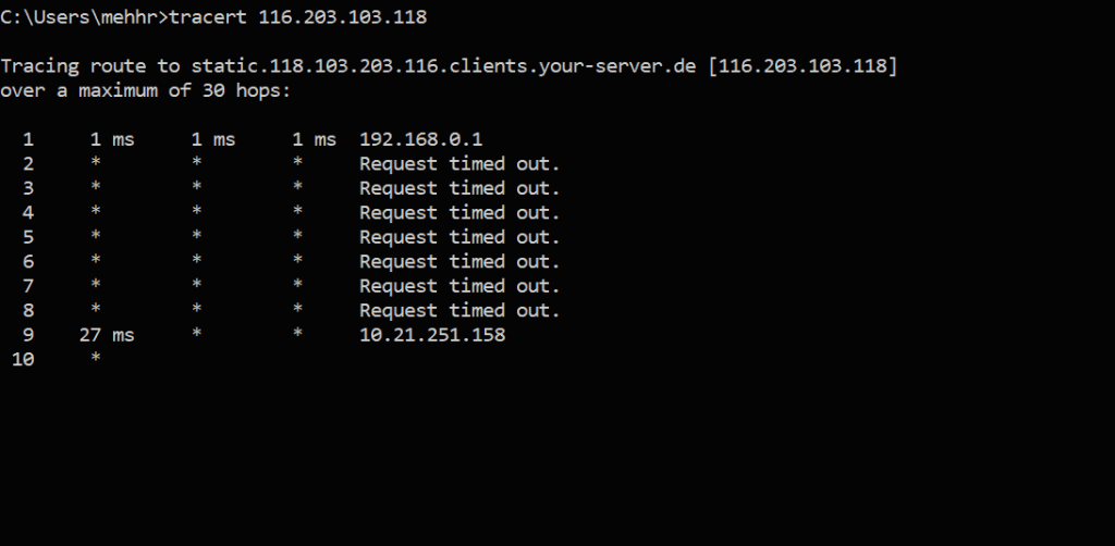 کاربرد traceroute در شبکه